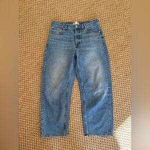 Madewell Darted Barrell-leg jeans - size 28 - dobbins wash